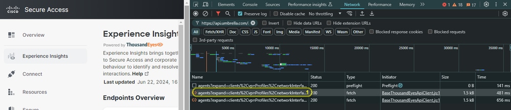 ThousandEyes - Risoluzione dei problemi dello strumento per sviluppatori 2