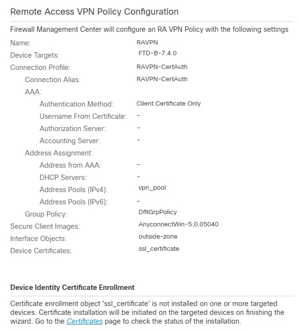 Configuración de la directiva VPN de acceso remoto