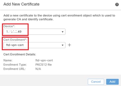 Vincular certificado ao FTD