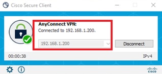 Iniciar conexão VPN a partir do cliente gerenciador