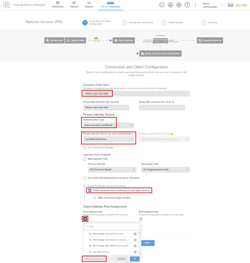 Details of VPN Connection Profile