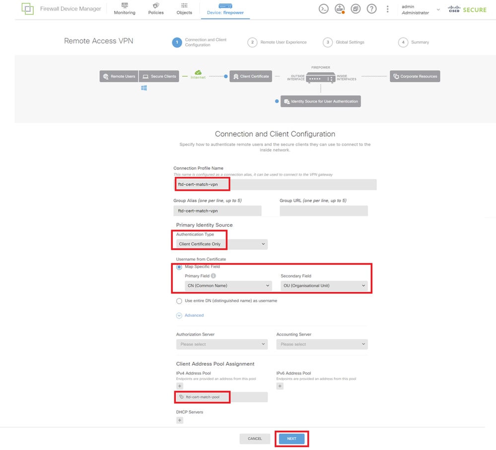 Details van VPN-verbindingsprofiel