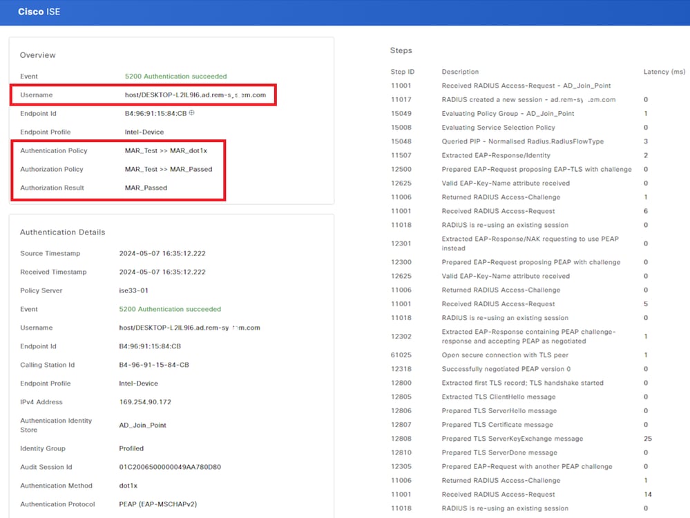 Details zur Computerauthentifizierung