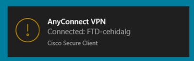 GUI après personnalisation - Toast VPN Info