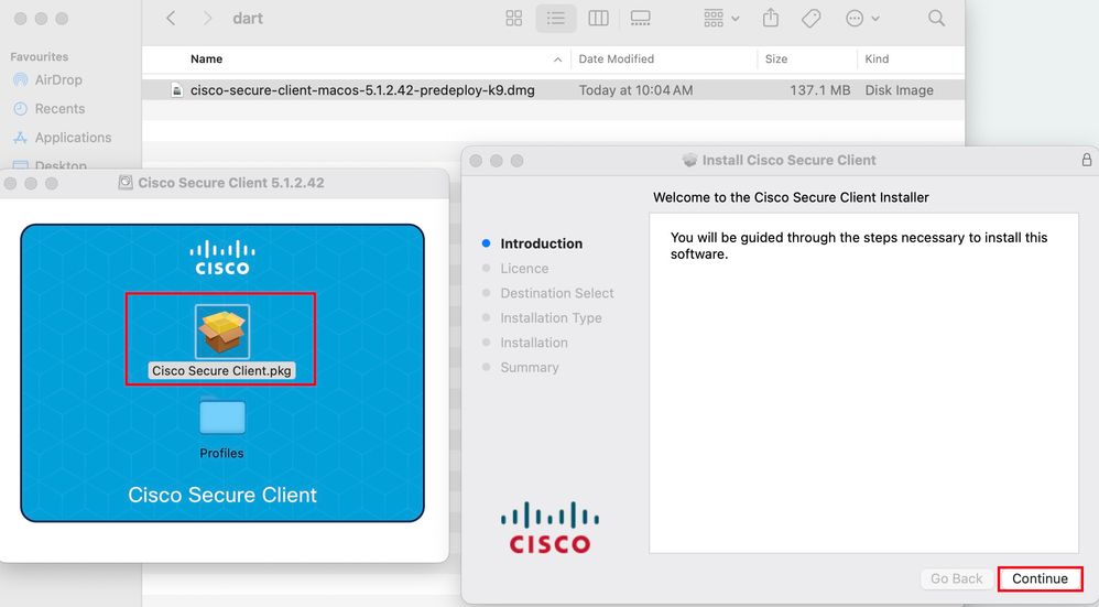 Secure Client pkg 설치