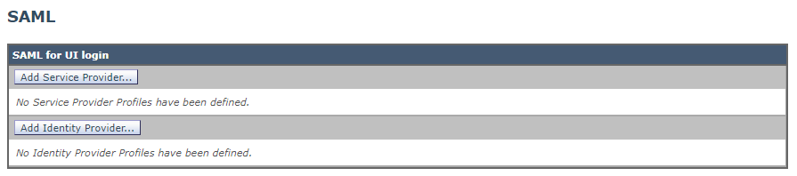 ESA SAML Configuration