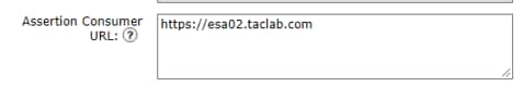 ESA  Assertion URL