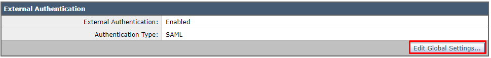 ESA External Authentication Configuration