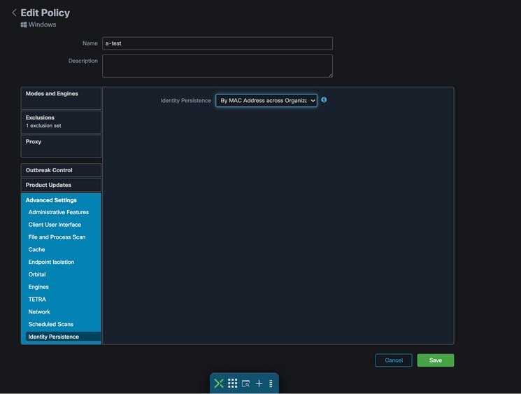 Cisco Secure Endpoint - Por endereço Mac na empresa