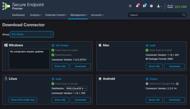 Cisco Secure Endpoint - Baixar Conector