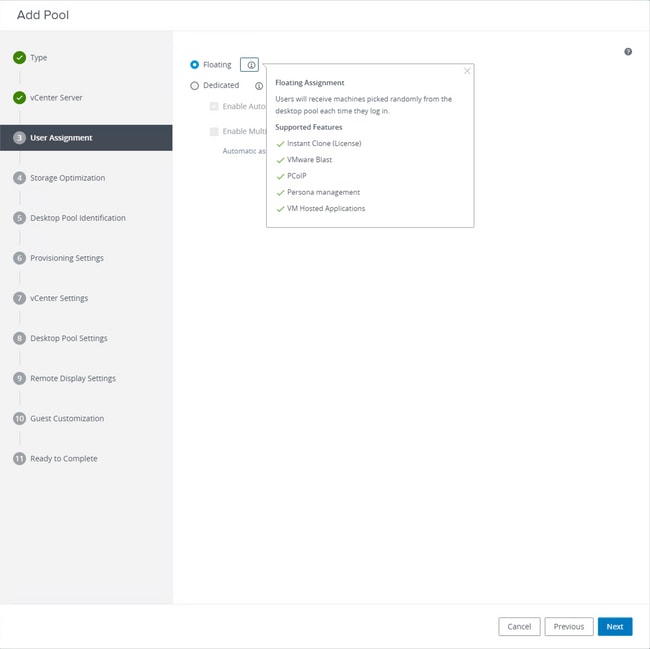 VmWare Horizon - Contrat d'utilisation