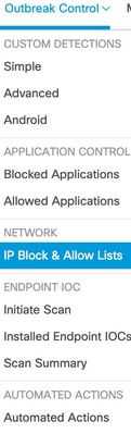 Bloqueo de IP y lista de permitidos