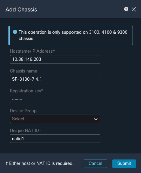 Parameters van het chassis instellen