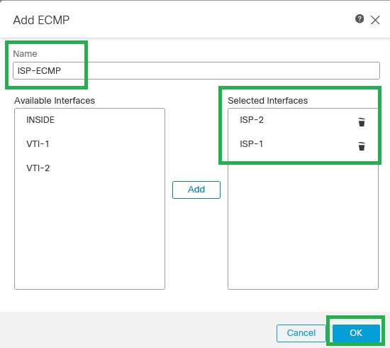 ECMP for ISP interfaces