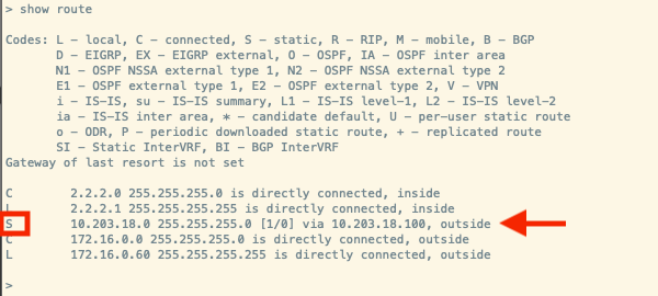 sortie CLI