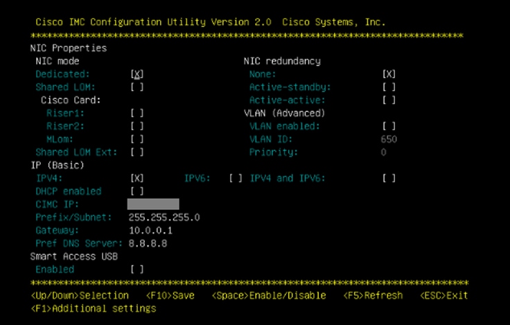 Configuração IP do CIMC