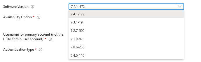 可在Azure Market上部署的版本