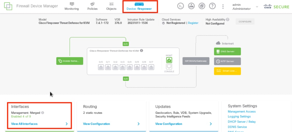 Interface de périphérique FDM