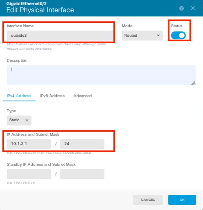 Étape 0 - Modifiez l’interface Gi0/2