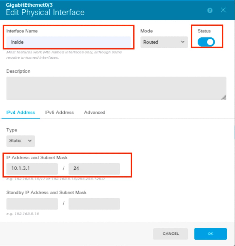 Étape 0 - Modifiez l’interface Gi0/3