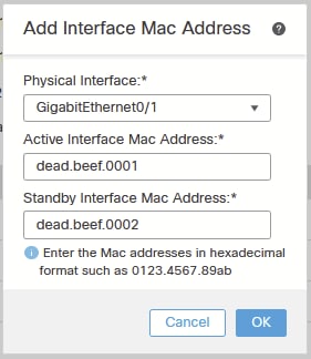 Création d'adresse MAC d'interface