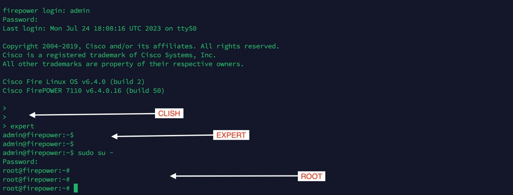 SSH to 7110 Firepower