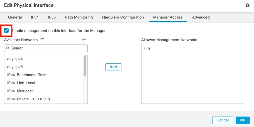 Aktivieren von Manager Access