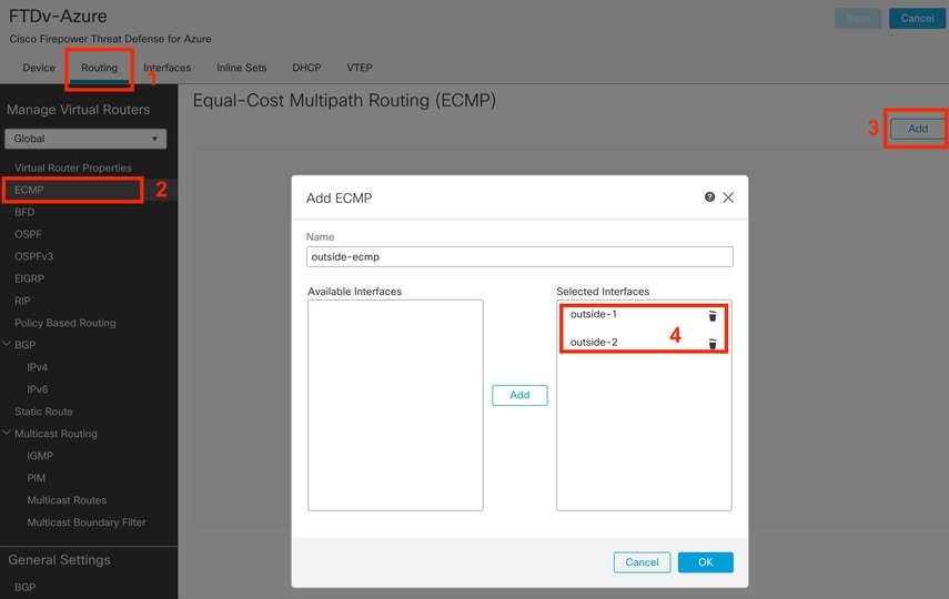 Configurer une zone ECMP