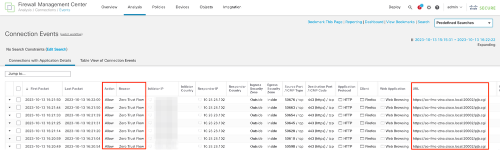 Connection Events Monitoring