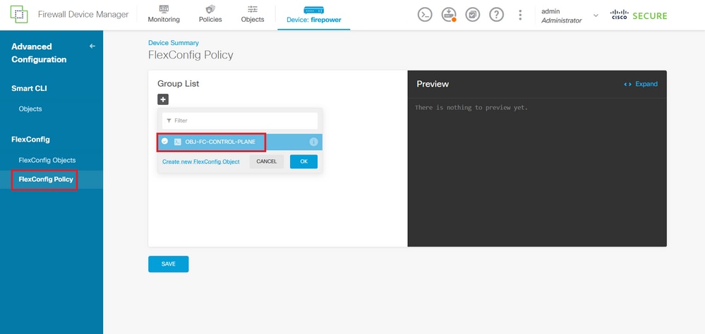 Image 34. FlexConfig Policy