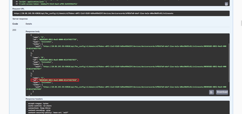 Inline-Sets GET-Antworttext