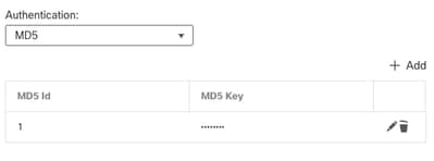 MD5-sleutelconfiguratie