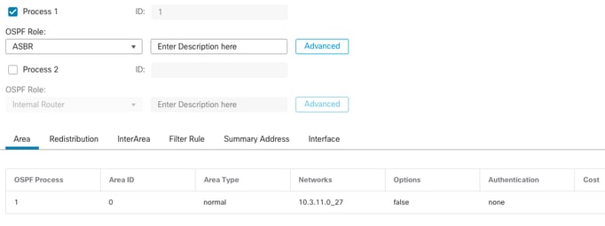 Configuration de zone FTD externe