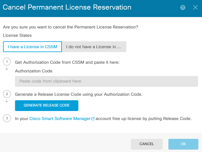 CSSMでI Have a Licenseを選択します。