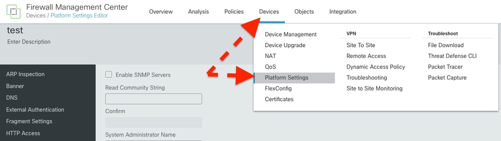 Configuración de plataforma