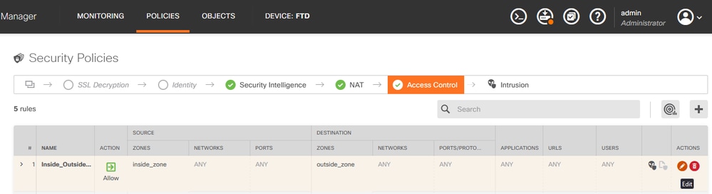 FDM Access Control Rule