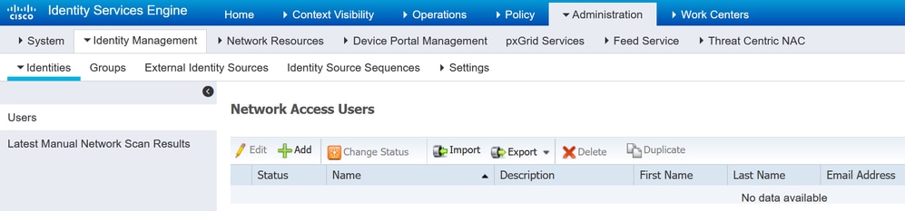 Image- Add Local Users in ISE