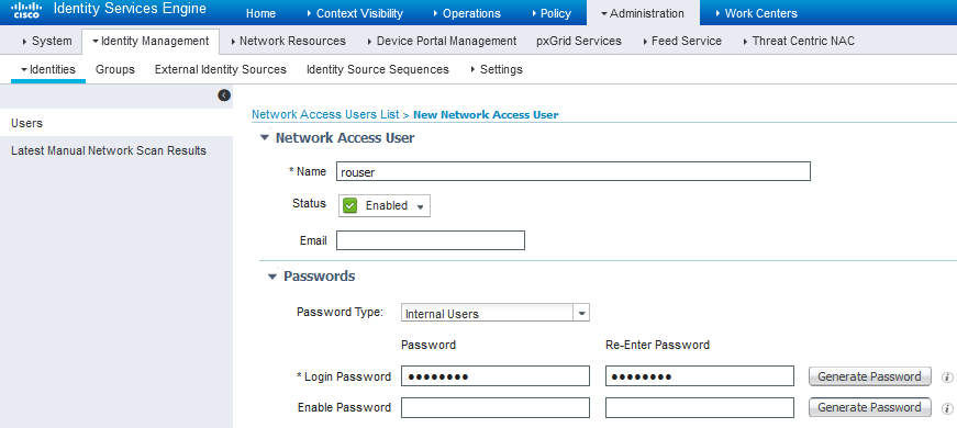 Image- Add a local User in ISE