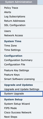 选择System Upgrade