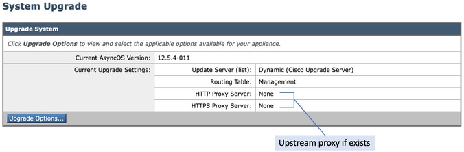 Select Upgrade Options