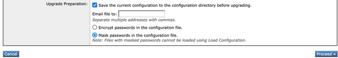 Configuration Backup options