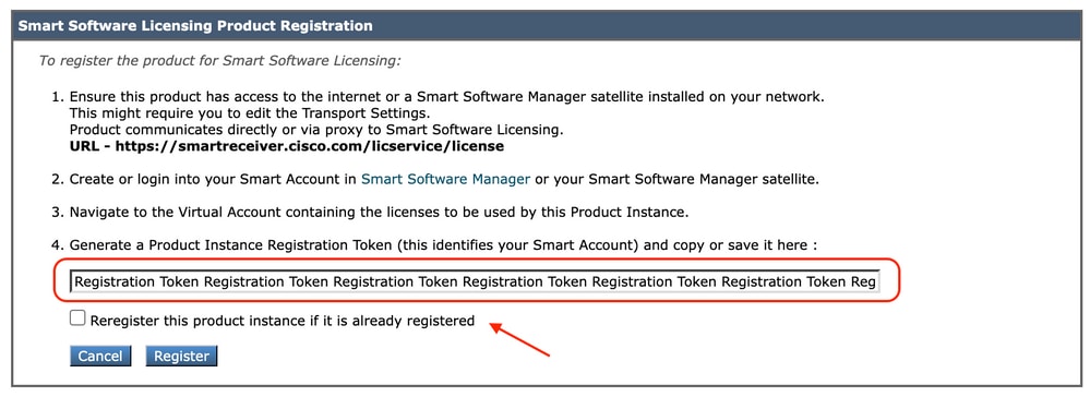 Image - Paste the Registration Token