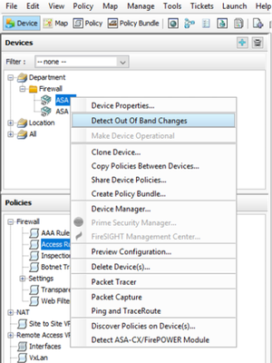 Detecteer out-of-band optie