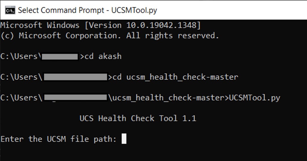 تنفيذ الأداة وتشغيل UCSMTool.py