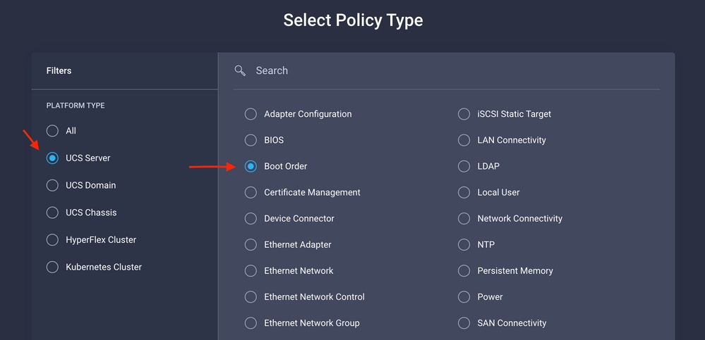 واجهة مستخدم تكوين UCS