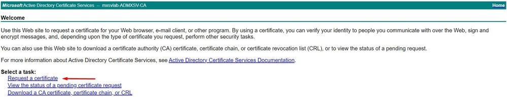 Request a Certificate from CA