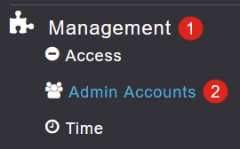 Navigate to Management > Admin Accounts.