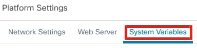 Select the System Variables tab. 