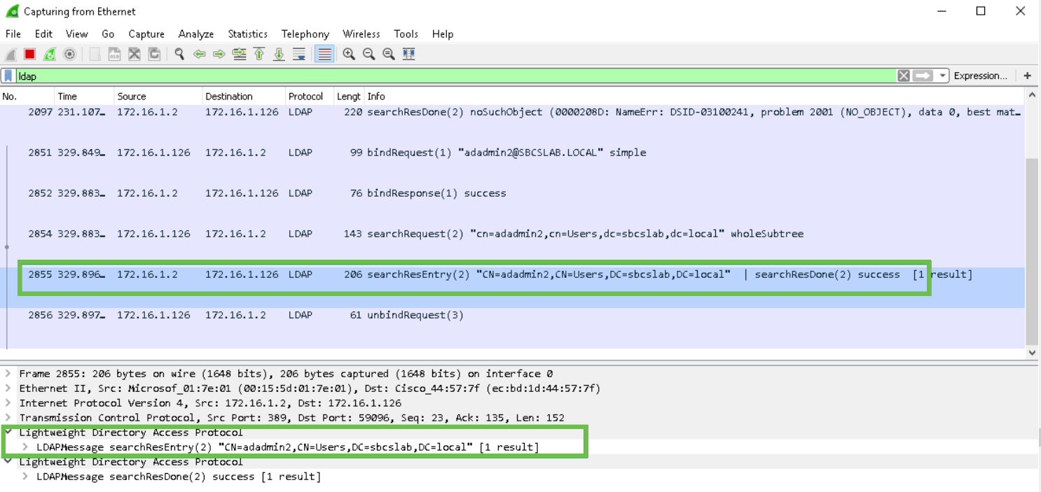 You can see the details on the packet capture as shown on the following screenshot.