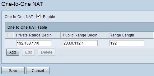 Private Range Begin field